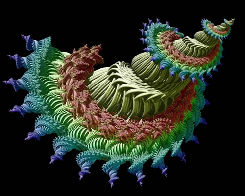 This fractal art model by Alfred Laing is an excellent visual model showing a modular structure analogous to the X8 system.
